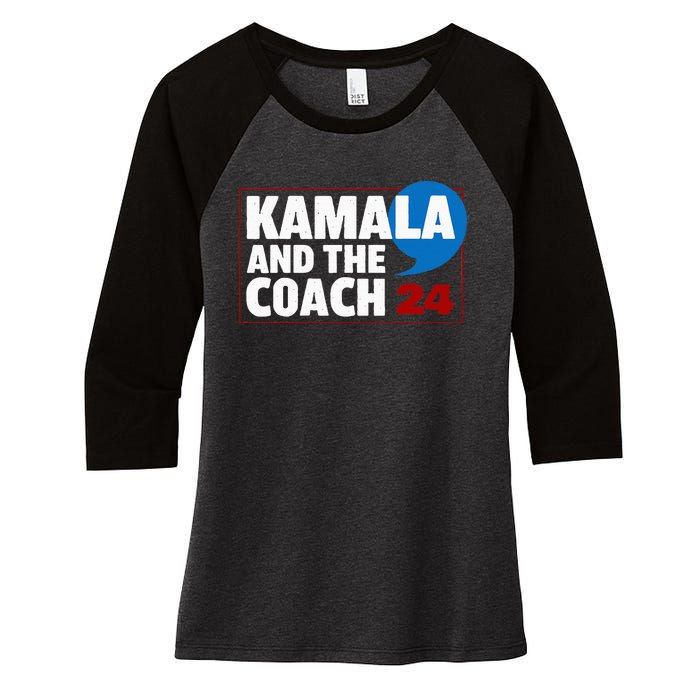 Comma La Kamala Harris 2024 Election Usa La Comma President Women's Tri-Blend 3/4-Sleeve Raglan Shirt