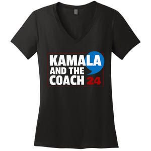 Comma La Kamala Harris 2024 Election Usa La Comma President Women's V-Neck T-Shirt