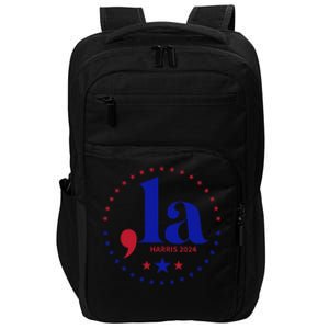 Comma La Kamala Harris For President 2024 Funny Kamala Us Gift Impact Tech Backpack