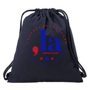 Comma La Kamala Harris For President 2024 Funny Kamala Us Gift Drawstring Bag