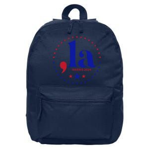 Comma La Kamala Harris For President 2024 Funny Kamala Us Gift 16 in Basic Backpack