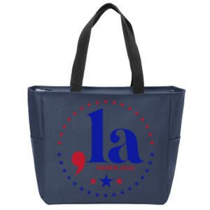 Comma La Kamala Harris For President 2024 Funny Kamala Us Gift Zip Tote Bag