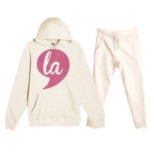 Comma + La Kamala Harris Vp 2024 Election Aka Soror Voting Premium Hooded Sweatsuit Set