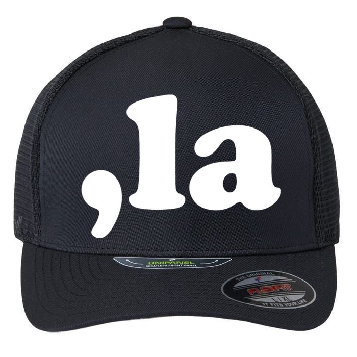 Comma La Kamala Harris Flexfit Unipanel Trucker Cap