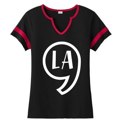 Comma La Kamala Harris Comma La Ladies Halftime Notch Neck Tee