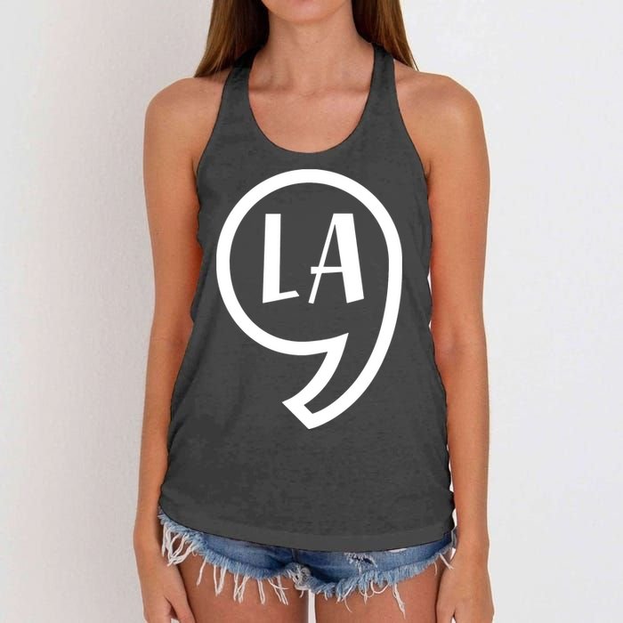 Comma La Kamala Harris Comma La Women's Knotted Racerback Tank