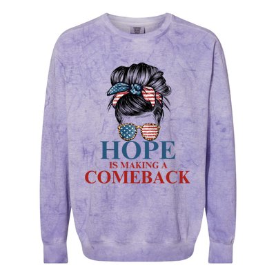 Cat Ladies Kamala Usa Democrats Hope Is Making Comeback Gift Colorblast Crewneck Sweatshirt