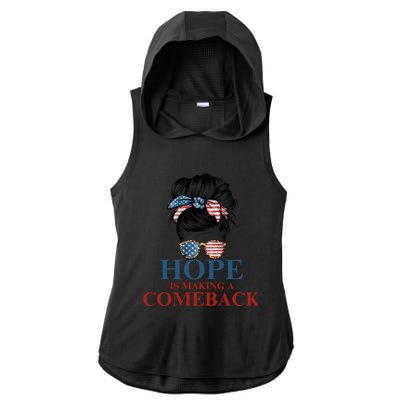 Cat Ladies Kamala Usa Democrats Hope Is Making Comeback Gift Ladies PosiCharge Tri-Blend Wicking Draft Hoodie Tank