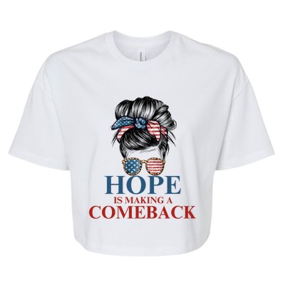 Cat Ladies Kamala Usa Democrats Hope Is Making Comeback Gift Bella+Canvas Jersey Crop Tee