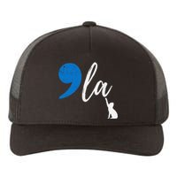 Comma +  La Kamala Harris Vote For Childless Cat Ladies Yupoong Adult 5-Panel Trucker Hat