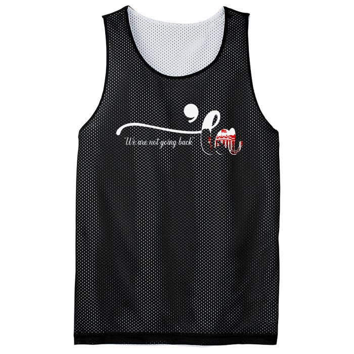 Comma La Kamala Harris Punctuation WeRe Not Going Back Mesh Reversible Basketball Jersey Tank