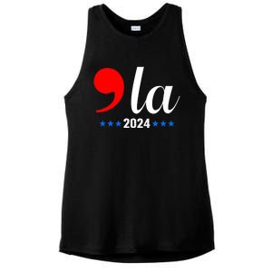 Comma + La Kamala Harris For President 2024 Election Ladies PosiCharge Tri-Blend Wicking Tank