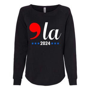 Comma + La Kamala Harris For President 2024 Election Womens California Wash Sweatshirt