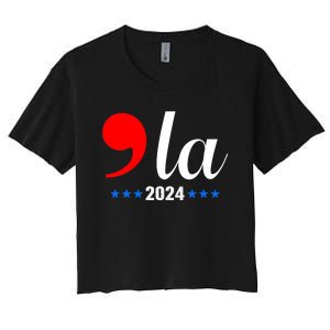 Comma + La Kamala Harris For President 2024 Election Women's Crop Top Tee