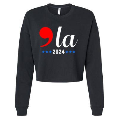 Comma + La Kamala Harris For President 2024 Election Cropped Pullover Crew