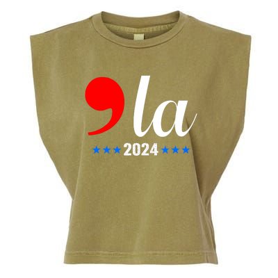 Comma + La Kamala Harris For President 2024 Election Garment-Dyed Women's Muscle Tee