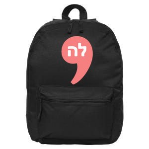 Comma La Kamala Harris For President Hebrew Alphabet La 16 in Basic Backpack