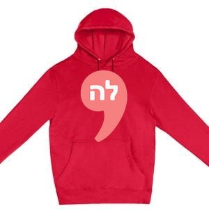 Comma La Kamala Harris For President Hebrew Alphabet La Premium Pullover Hoodie