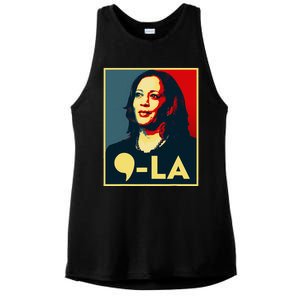 Comma La Kamala Harris 2024 Vote For 2024 President Ladies PosiCharge Tri-Blend Wicking Tank