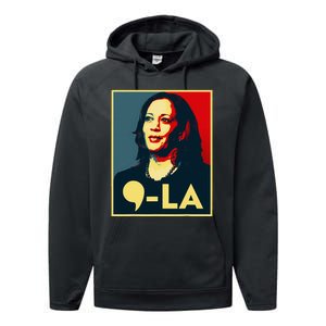 Comma La Kamala Harris 2024 Vote For 2024 President Performance Fleece Hoodie