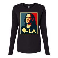 Comma La Kamala Harris 2024 Vote For 2024 President Womens Cotton Relaxed Long Sleeve T-Shirt