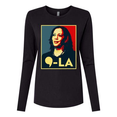 Comma La Kamala Harris 2024 Vote For 2024 President Womens Cotton Relaxed Long Sleeve T-Shirt