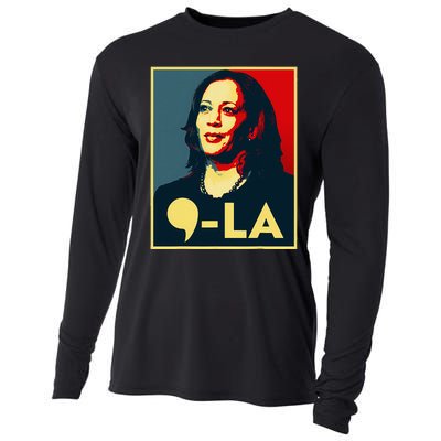 Comma La Kamala Harris 2024 Vote For 2024 President Cooling Performance Long Sleeve Crew