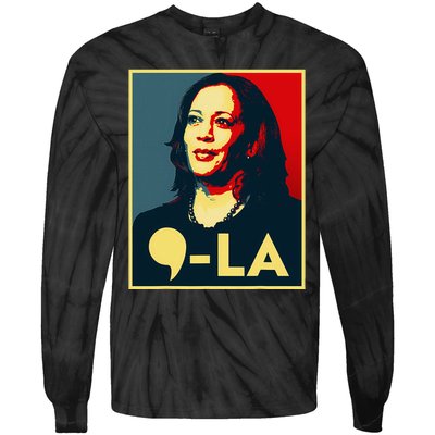 Comma La Kamala Harris 2024 Vote For 2024 President Tie-Dye Long Sleeve Shirt