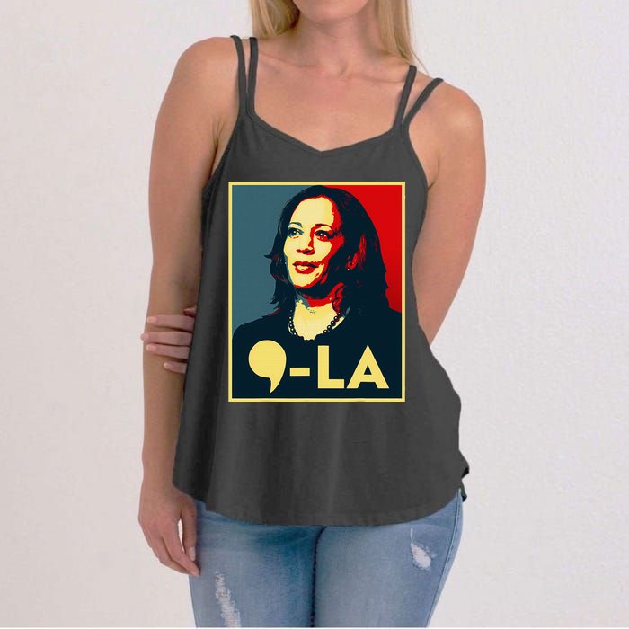 Comma La Kamala Harris 2024 Vote For 2024 President Women's Strappy Tank