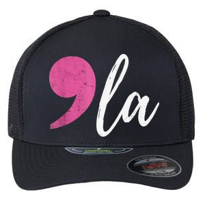 Comma + La Kamala Harris For President 2024 Election Flexfit Unipanel Trucker Cap