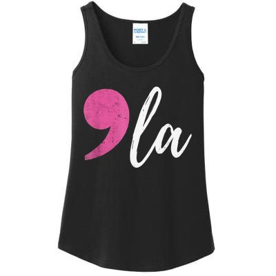 Comma + La Kamala Harris For President 2024 Election Ladies Essential Tank