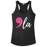 Comma + La Kamala Harris For President 2024 Election Ladies PosiCharge Competitor Racerback Tank