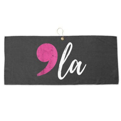 Comma + La Kamala Harris For President 2024 Election Large Microfiber Waffle Golf Towel