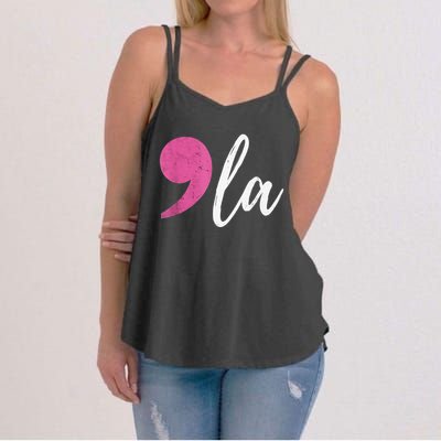 Comma + La Kamala Harris For President 2024 Election Women's Strappy Tank