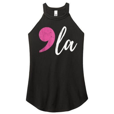 Comma + La Kamala Harris For President 2024 Election Women's Perfect Tri Rocker Tank