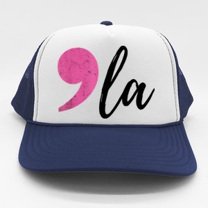 Comma + La Kamala Harris For President 2024 Election Trucker Hat