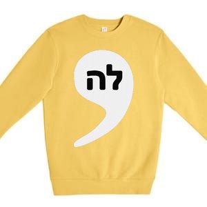 Comma La Kamala Hebrew Alphabet Cute Premium Crewneck Sweatshirt