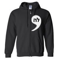 Comma La Kamala Hebrew Alphabet Cute Full Zip Hoodie