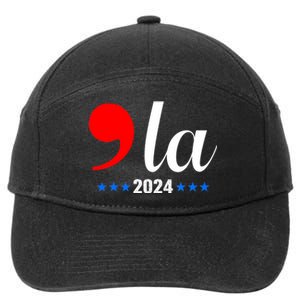 Comma + La Kamala Harris For President 2024 Election 7-Panel Snapback Hat