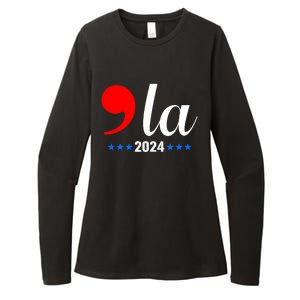 Comma + La Kamala Harris For President 2024 Election Womens CVC Long Sleeve Shirt