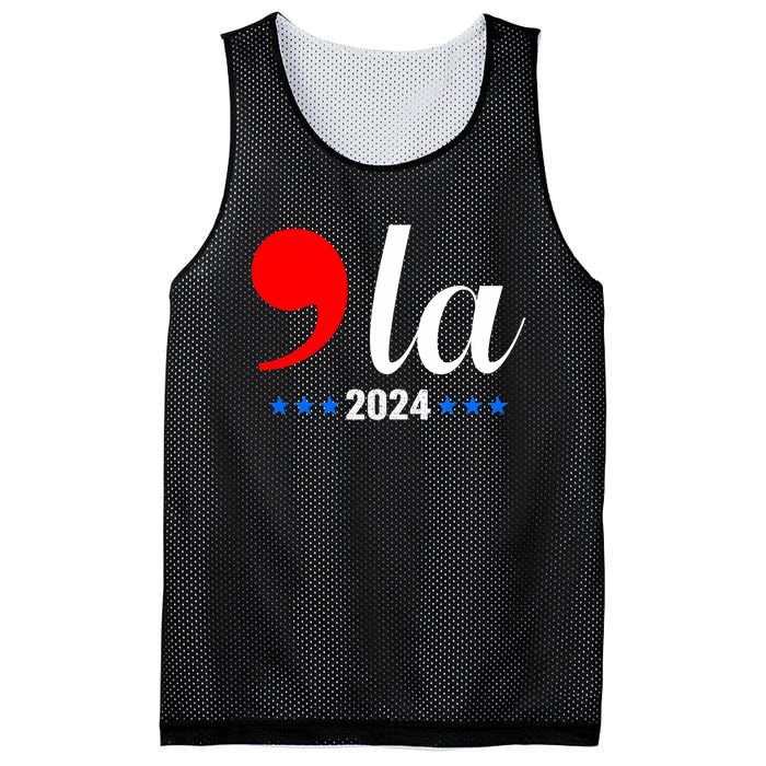 Comma + La Kamala Harris For President 2024 Election Mesh Reversible Basketball Jersey Tank