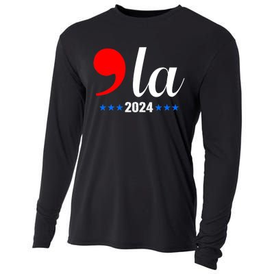 Comma + La Kamala Harris For President 2024 Election Cooling Performance Long Sleeve Crew