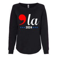 Comma + La Kamala Harris For President 2024 Election Womens California Wash Sweatshirt