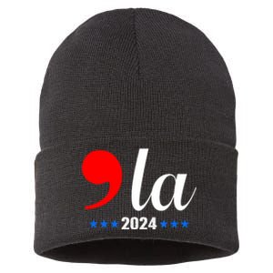 Comma + La Kamala Harris For President 2024 Election Sustainable Knit Beanie