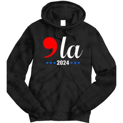 Comma + La Kamala Harris For President 2024 Election Tie Dye Hoodie