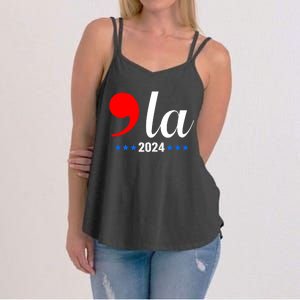 Comma + La Kamala Harris For President 2024 Election Women's Strappy Tank