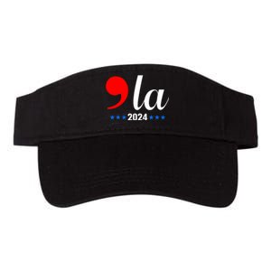 Comma + La Kamala Harris For President 2024 Election Valucap Bio-Washed Visor