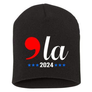 Comma + La Kamala Harris For President 2024 Election Short Acrylic Beanie