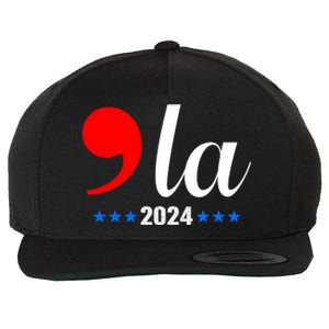 Comma + La Kamala Harris For President 2024 Election Wool Snapback Cap