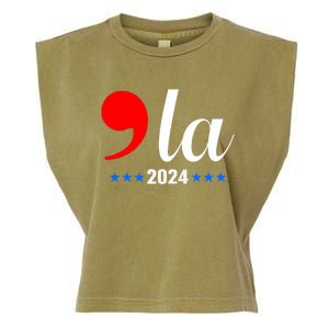 Comma + La Kamala Harris For President 2024 Election Garment-Dyed Women's Muscle Tee